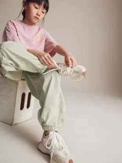 Wit neutraal - Vetersneakers met dikke zool