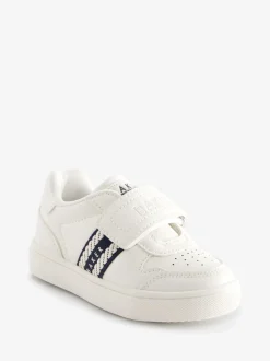 Wit/blauw - Baker by Ted Baker sneakers met logobies voor jongens