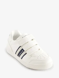 Wit/blauw - Baker by Ted Baker sneakers met logobies voor jongens