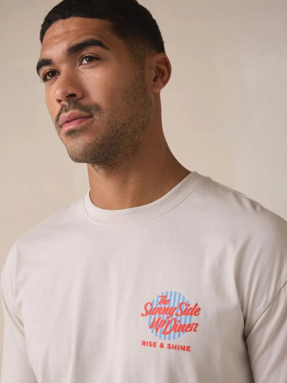 Wit/blauw - Graphic Short Sleeve Jersey Pyjamas Set
