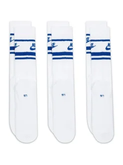 Wit/blauw - Nike sportkleding Everyday must-have sportsokken set van 3