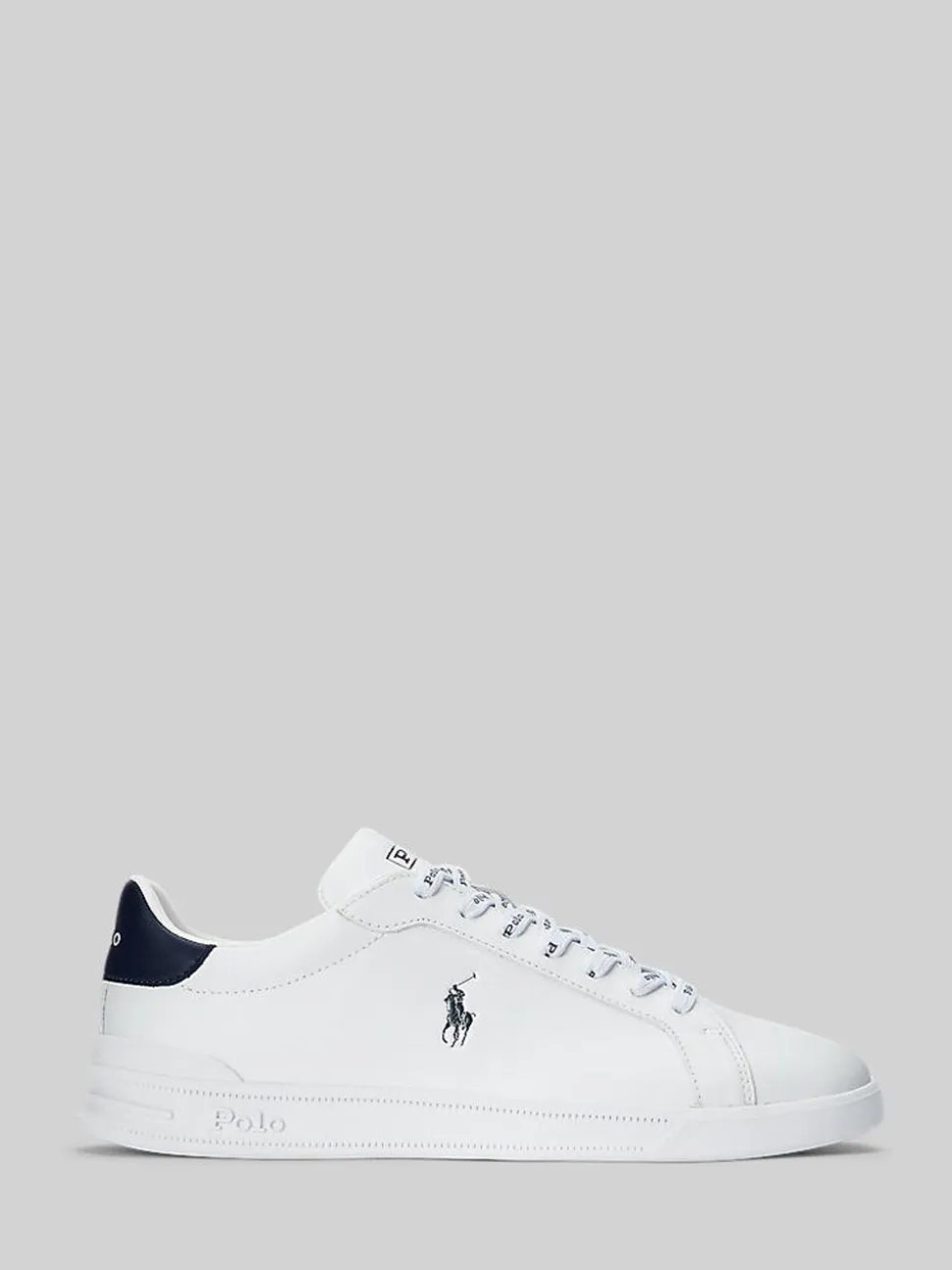 Wit/blauw - Polo Ralph Lauren - Heritage Court II - Leren sneakers