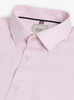 Wit/blauw - Slim Fit Easy Care Textured Single Cuff Smart Shirts 3 Pack