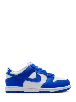 Wit/Hyper Royal Blue - Nike Junior Dunk Low sportschoenen