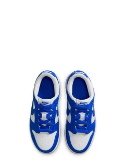 Wit/Hyper Royal Blue - Nike Junior Dunk Low sportschoenen