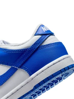 Wit/Hyper Royal Blue - Nike Junior Dunk Low sportschoenen