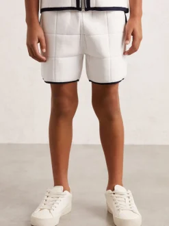 Wit/marineblauw - Reiss Barbor Shorts