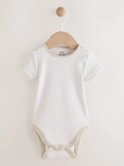 Wit/neutraal - Babyset van geweven tuinbroek en gestreepte romper (0mnd-2jr)