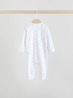 Wit/roze - Babypyjama (0-2jr)