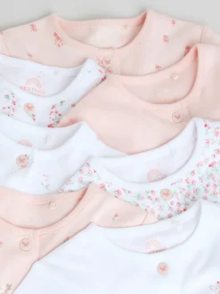 Wit/roze - Babypyjama (0-2jr)