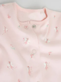 Wit/roze - Babypyjama (0-2jr)