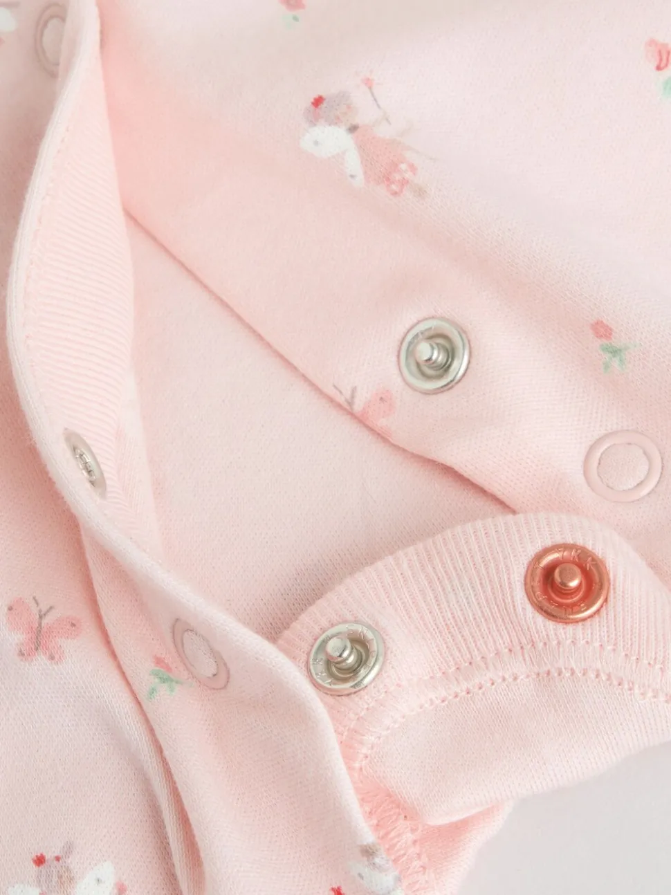Wit/roze - Babypyjama (0-2jr)