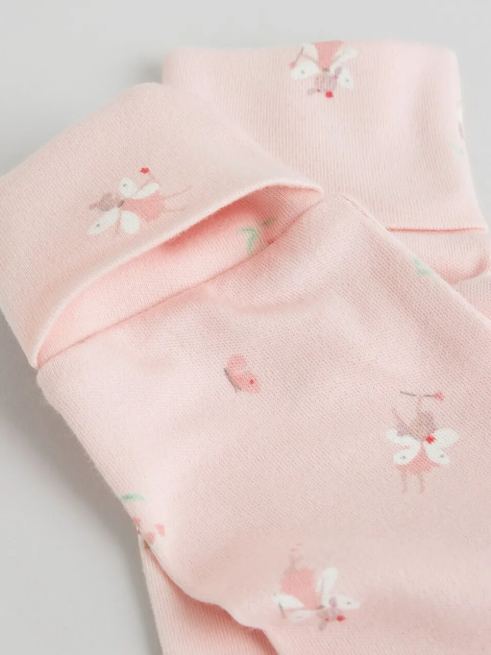 Wit/roze - Babypyjama (0-2jr)