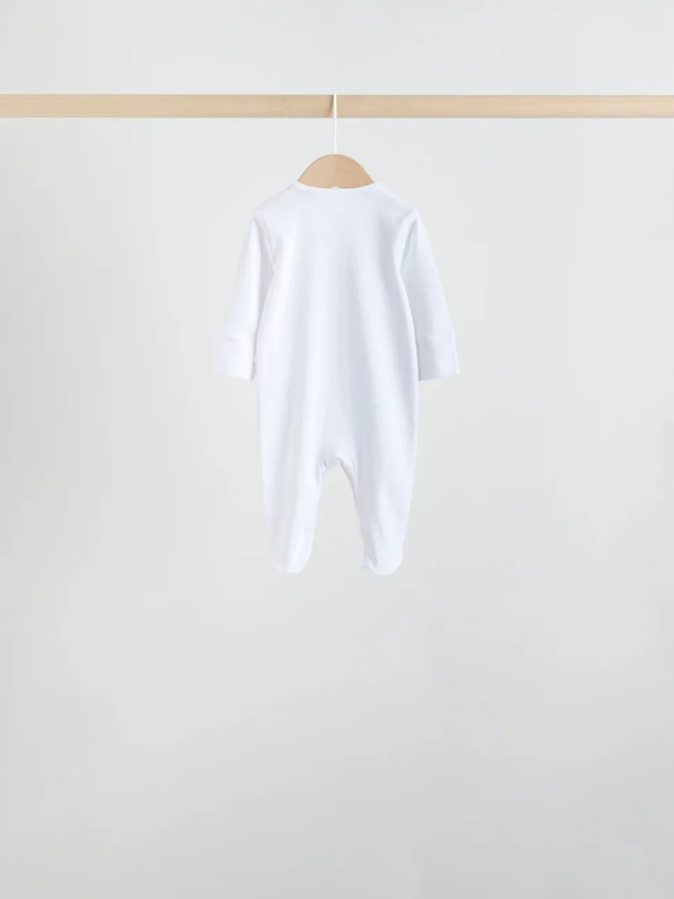 Wit/roze - Babypyjama (0-2jr)