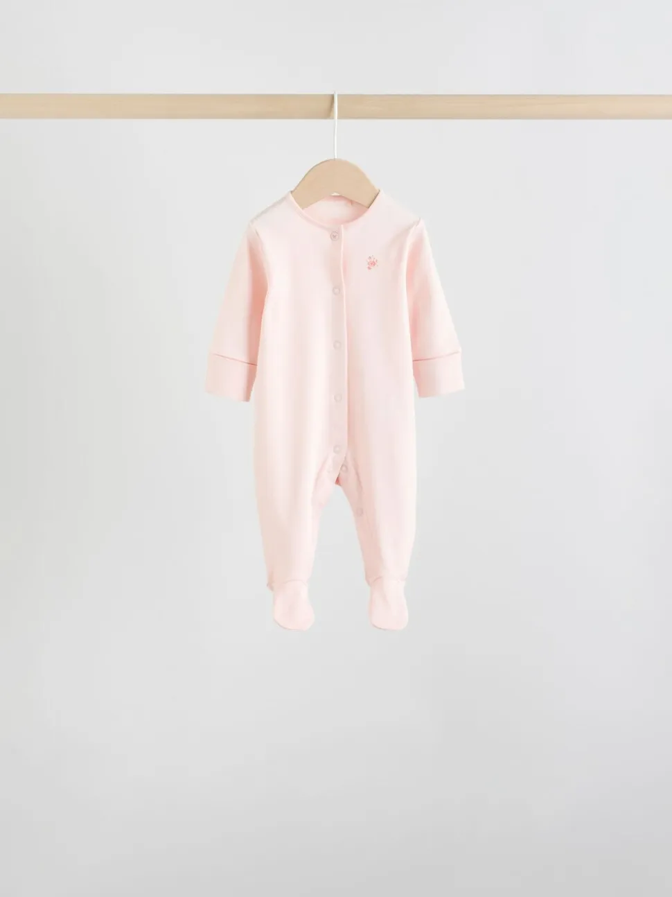 Wit/roze - Babypyjama (0-2jr)