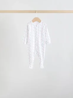 Wit/roze - Babypyjama (0-2jr)