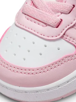 Wit/roze - Nike - Court Borough - Lage recraft-peutersneakers