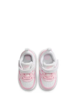 Wit/roze - Nike - Court Borough - Lage recraft-peutersneakers
