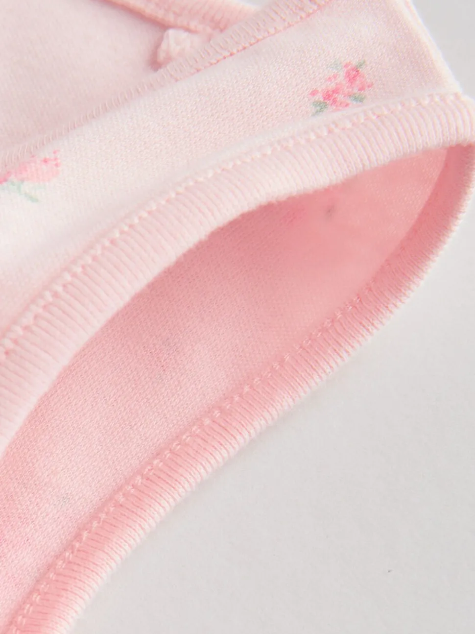 Wit/roze - Set van 5 katoenen hemdrompertjes voor baby's