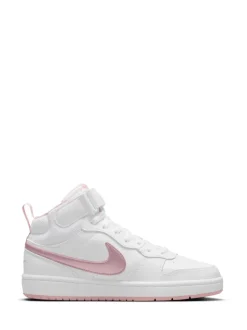 Wit-roze glazuur - Nike Court Borough Mid sneakers voor jeugd