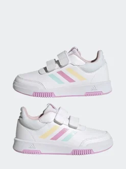 Wit/Roze/Meerkleurig - adidas Tensaur kindersneakers met klittenbandsluiting
