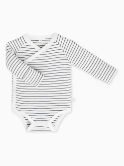 Wit/zwart - MORI Supersoft kimono-romper