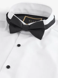 Wit/zwart - Slim Fit - Double Cuff Regular Fit Shirt And Bow Tie Pack
