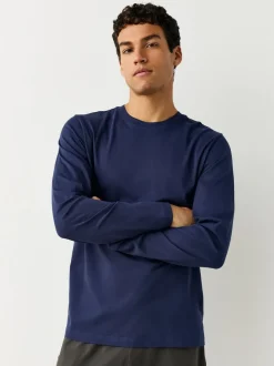 Wit/zwart/grijs/marineblauw - Set van 5 T-shirts met lange mouwen en laagjes