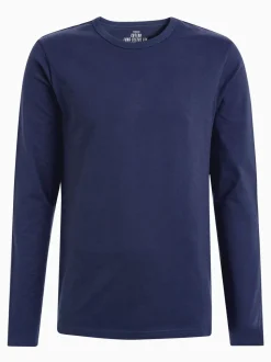 Wit/zwart/grijs/marineblauw - Set van 5 T-shirts met lange mouwen en laagjes