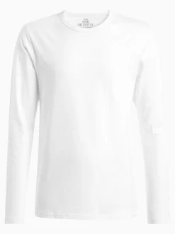 Wit/zwart/grijs/marineblauw - Set van 5 T-shirts met lange mouwen en laagjes