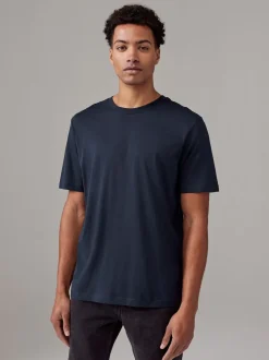 Wit/zwart/marineblauw - Normale Pasvorm - Essential katoenen T-shirts verpakking van 6