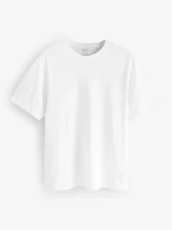 Wit/zwart/marineblauw - Normale Pasvorm - Essential katoenen T-shirts verpakking van 6
