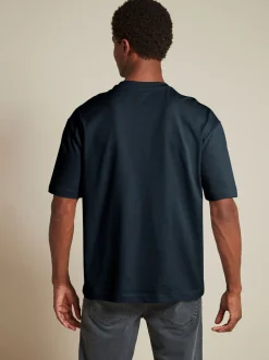 Wit/zwart/marineblauw - Relaxed fit - Verpakking van 3 T-shirts van zware stof