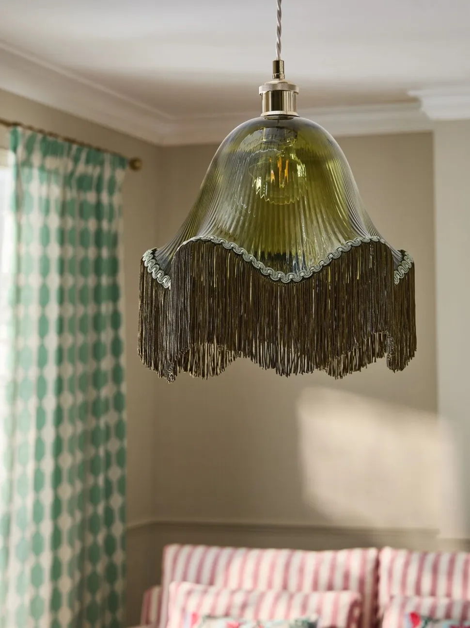 Wroxton Fringed Easy Fit Ceiling Light Shade