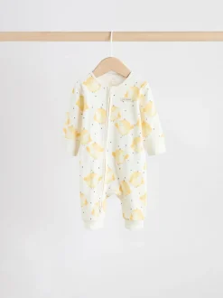 Yellow Easter Character - Verpakking van 3 babyslaappakjes met tweewegrits (0 mnd - 3 jr)