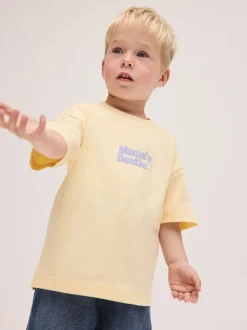 Yellow Mama's Bestie - Short Sleeve Small Graphic T-Shirt (3mths-7yrs)