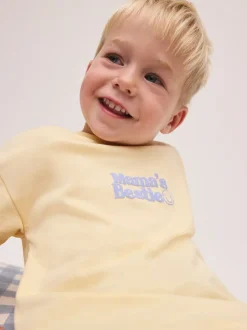 Yellow Mama's Bestie - Short Sleeve Small Graphic T-Shirt (3mths-7yrs)