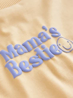 Yellow Mama's Bestie - Short Sleeve Small Graphic T-Shirt (3mths-7yrs)
