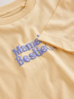 Yellow Mama's Bestie - Short Sleeve Small Graphic T-Shirt (3mths-7yrs)