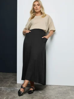 Yours Curve Maxi Jersey Stretch Skirt