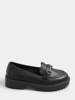 Yours Curve Wide Fit Metal Detail Loafers