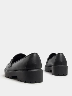 Yours Curve Wide Fit Metal Detail Loafers