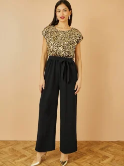 Yumi Sequin Top Stretch Jumpsuit