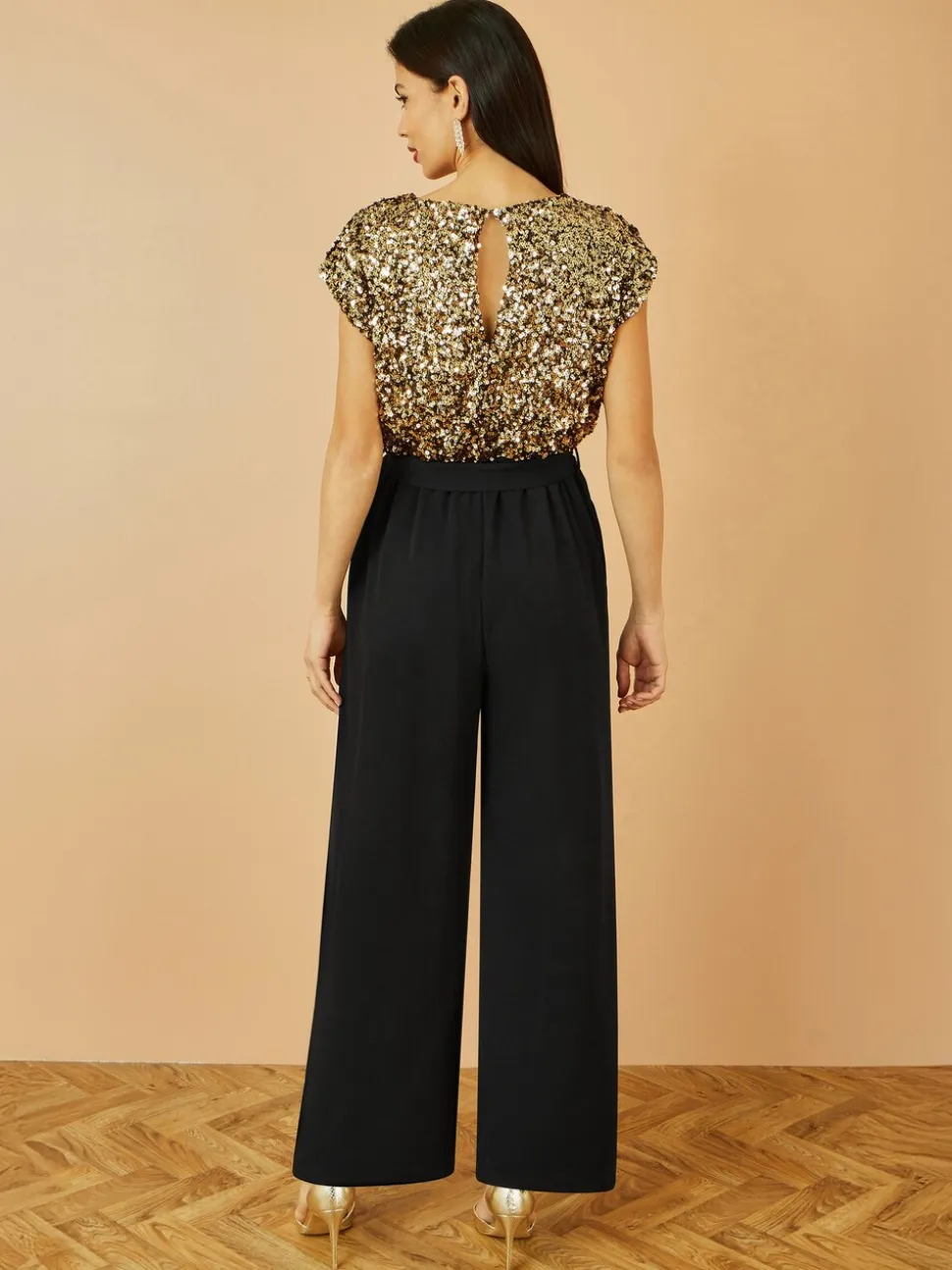 Yumi Sequin Top Stretch Jumpsuit