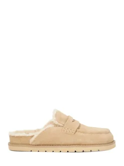Zand - Dune London Goldy Lined Backless Loafers
