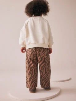 Zebraprint - Jeans met wijde pijpen (3 mnd-7 jr)