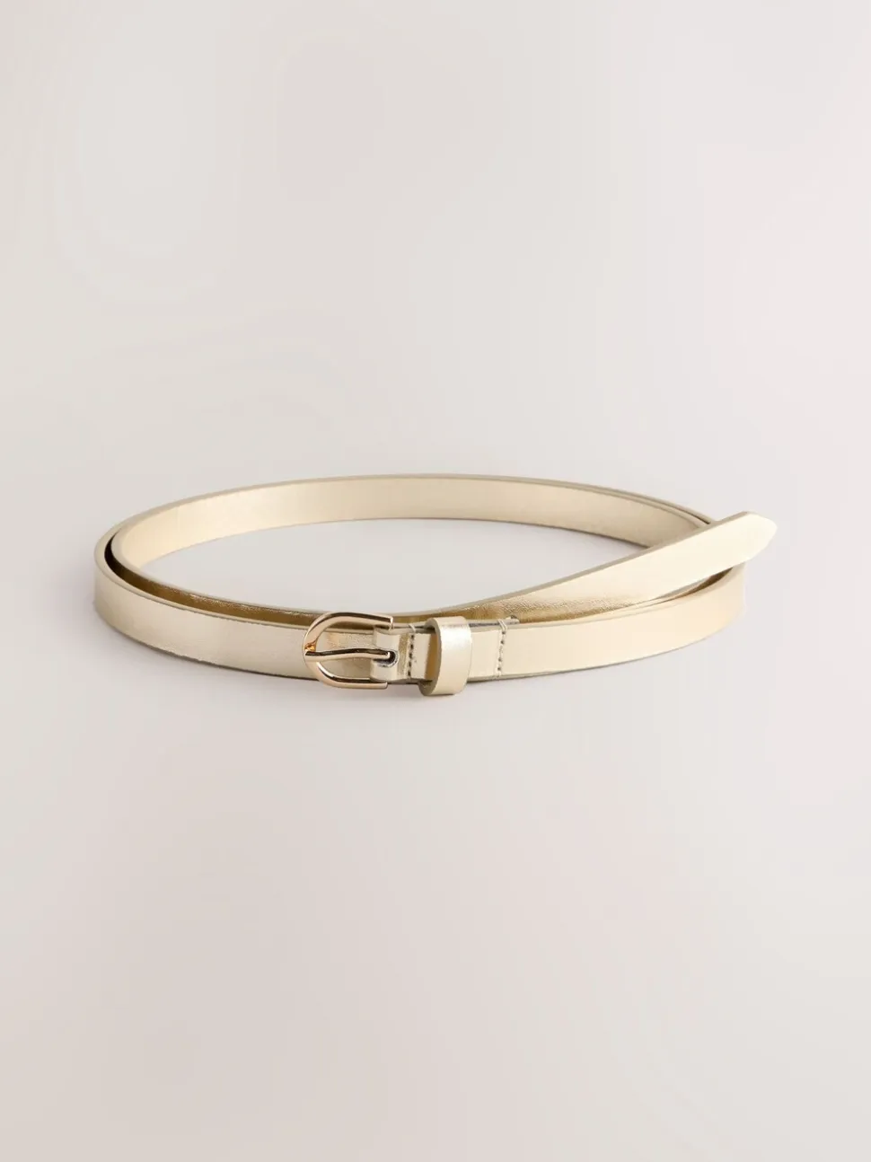 zilver/goud - PU Skinny Riemen 2 Pakket
