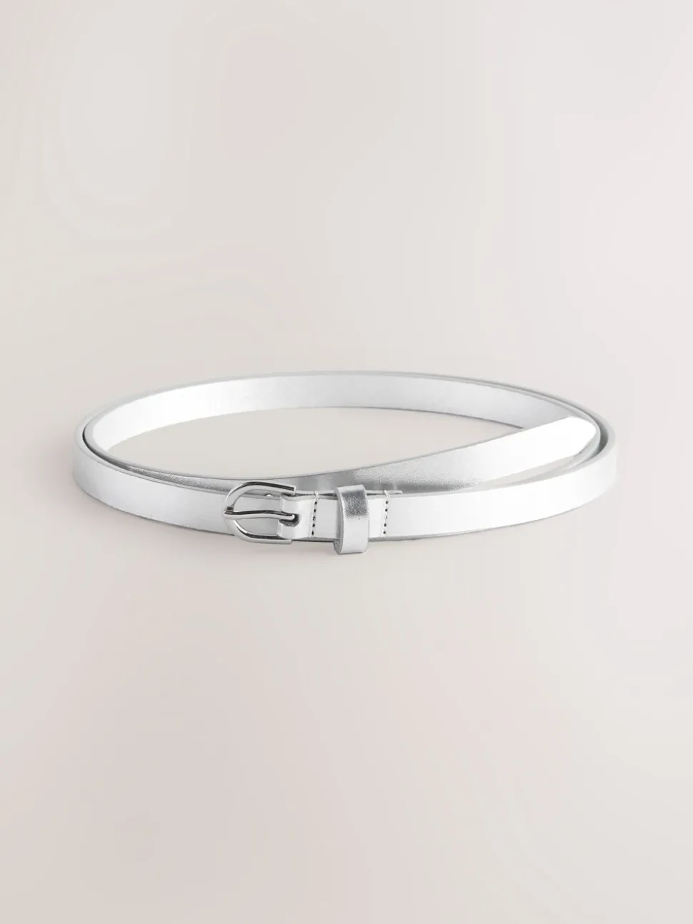 zilver/goud - PU Skinny Riemen 2 Pakket