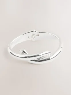 Zilverkleurig - Cross-Over Hinge Bangle