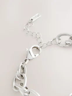 Zilverkleurig - Double Link Chunky Chain Bracelet
